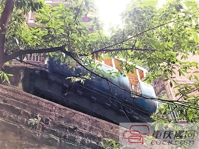 模擬修建的纜車模型。